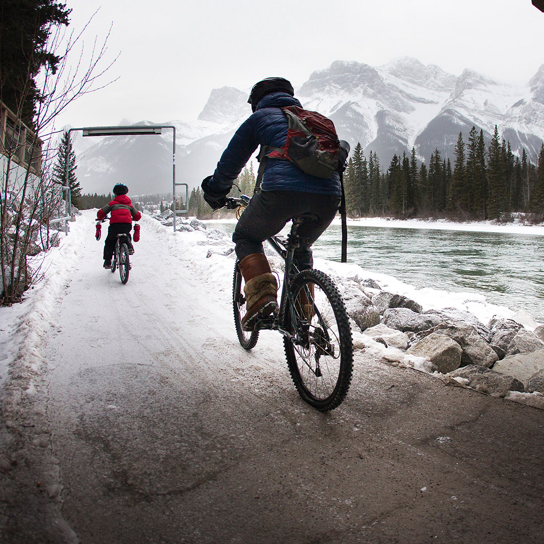 Winter biking